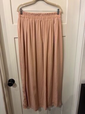 Forever 21 Dusty Rose Elastic-Waist Maxi Skirt
